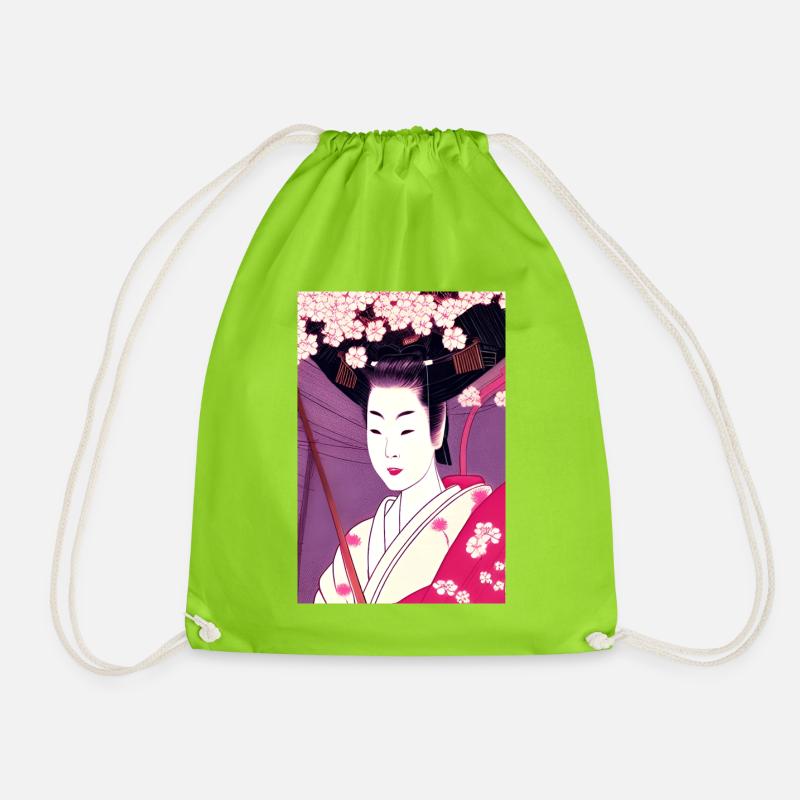 Geisha 4 - Turnbeutel - Neongrün