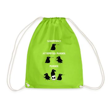 Conspiracy - Attempted Murder - Murder - Drawstring Bag - neon green - Front