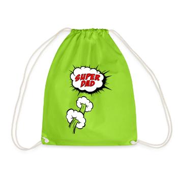 Super-Papa - Turnbeutel - Neongrün - Vorne