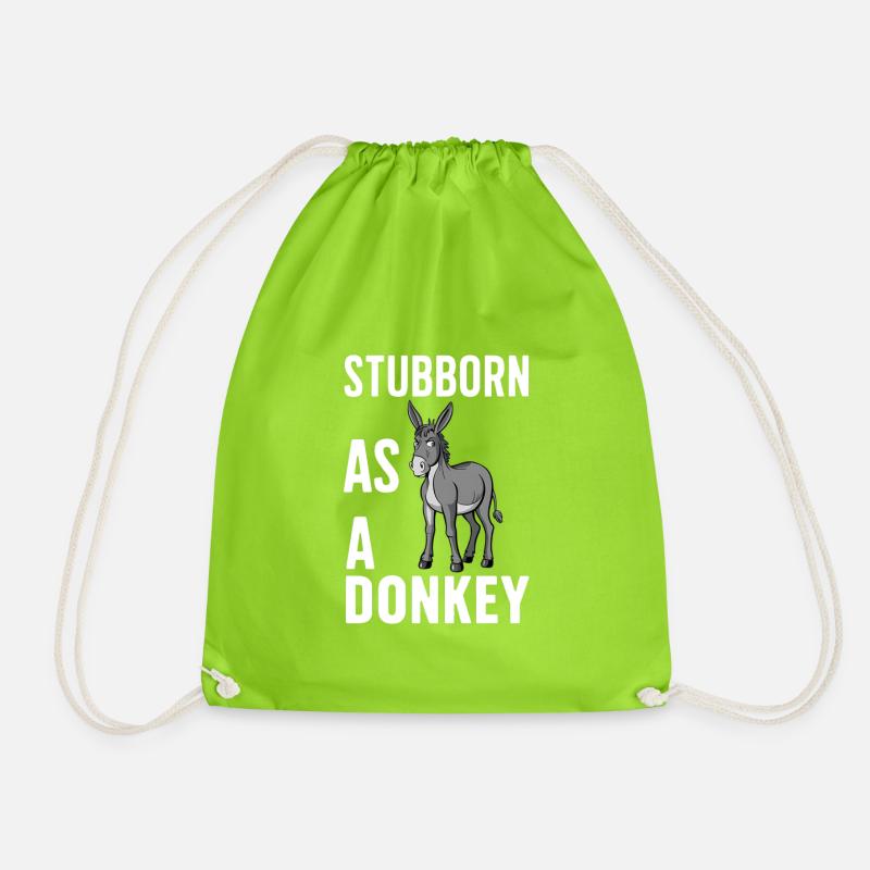 Stubborn as a Donkey - Turnbeutel - Neongrün