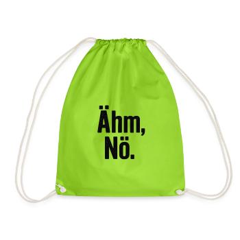 Euh, non, une déclaration disant - Sac de sport léger - vert néon - Devant