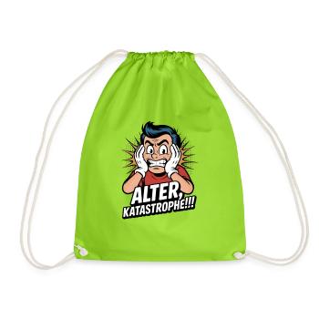 Alter, Katastrophe Facepalm - Turnbeutel - Neongrün - Vorne
