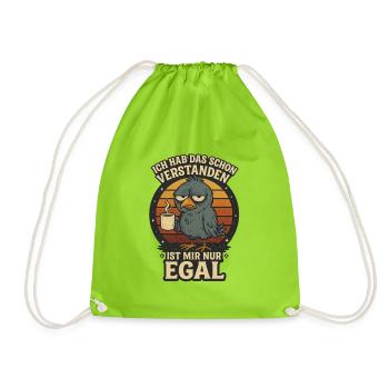 J’ai déjà compris ça, je m’en fiche - Sac de sport léger - vert néon - Devant