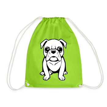 Bulldogs Dogs T-shirt Cadeau - Sac de sport léger - vert néon - Devant