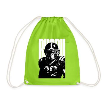 Monkey American-Football-Spieler - Turnbeutel - Neongrün - Vorne