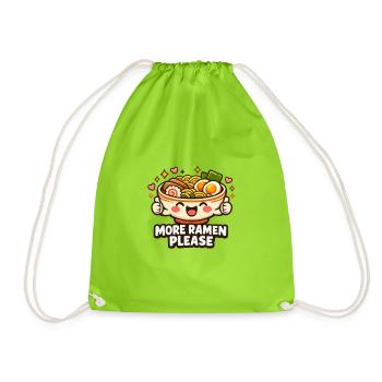 Bol de nouilles ramen mignons - Sac de sport léger - vert néon - Devant