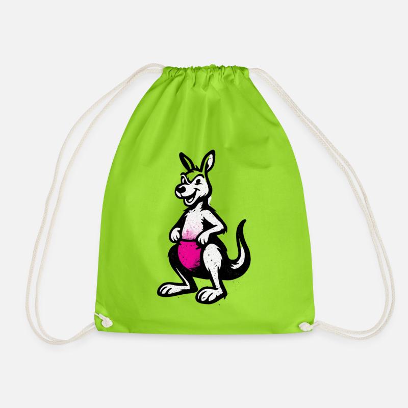 Känguru Sport - Turnbeutel - Neongrün