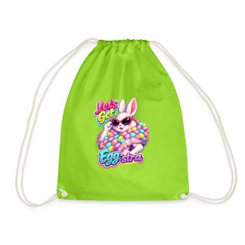 Jardin de Pâques Printemps Été Bunny Bunny - Sac de sport léger - vert néon - Devant