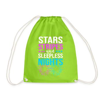 Baby Shower July - Drawstring Bag - neon green - Front