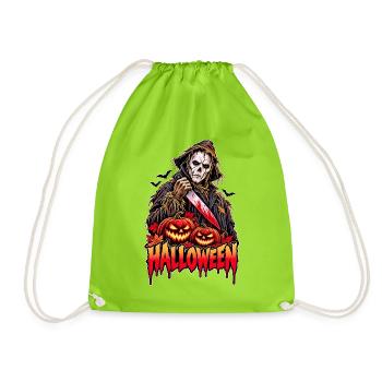 Halloween Scarecrow Retro-Horror - Turnbeutel - Neongrün - Vorne