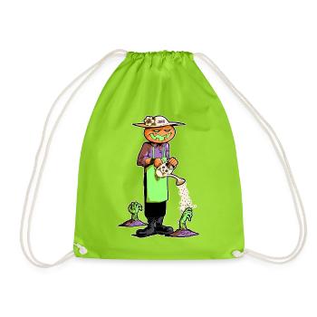 Jack O Lantern Jarinier - Turnbeutel - Neongrün - Vorne