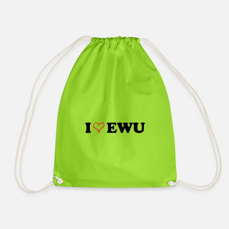 I love EWU - Turnbeutel - Neongrün