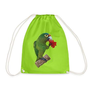 Perruche à front orange - Sac de sport léger - vert néon - Devant