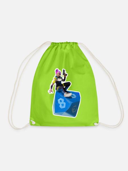 DiceHeroes_CyborGirl3 - Turnbeutel - Neongrün