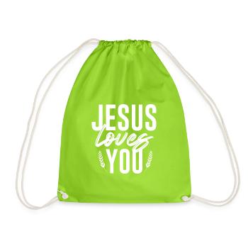 Jésus-Christ de Nazareth Foi Bible Jésus - Sac de sport léger - vert néon - Devant