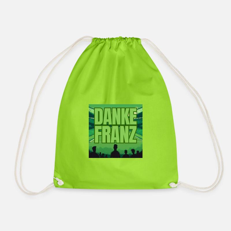 Wir sagen Danke Franz! - Turnbeutel - Neongrün