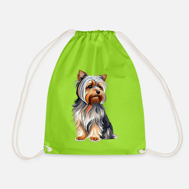 YorkshireTerrier - Turnbeutel - Neongrün