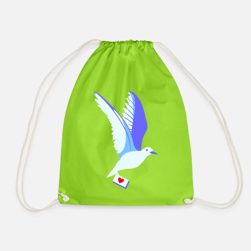 pigeon - Drawstring Bag - neon green