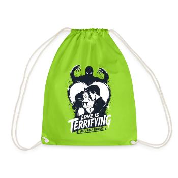 L’amour est une horreur terrifiante - Sac de sport léger - vert néon - Devant