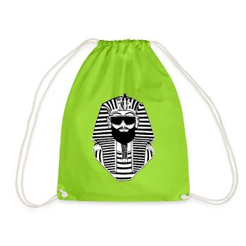 Pharaoh Sunglasses - Egypt Sphinx - Drawstring Bag - neon green - Front