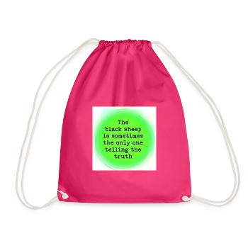 Black sheep - Drawstring Bag - fuchsia - Front
