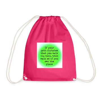 Own Hell - Drawstring Bag - fuchsia - Front