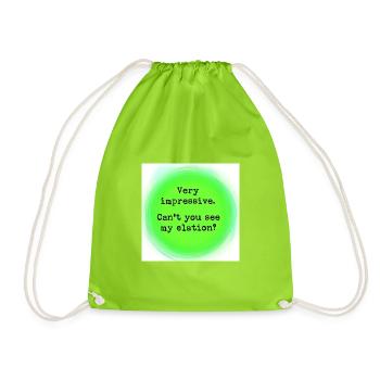 I am seriously not impressed - Drawstring Bag - neon green - Front