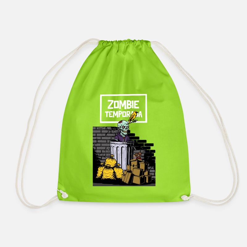 Zombie Season - Drawstring Bag - neon green