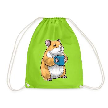 Tasse de café pour hamster - Sac de sport léger - vert néon - Devant