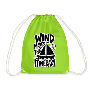 Segeln – Wind Makes the Itinerary - Turnbeutel - Neongrün - Vorne