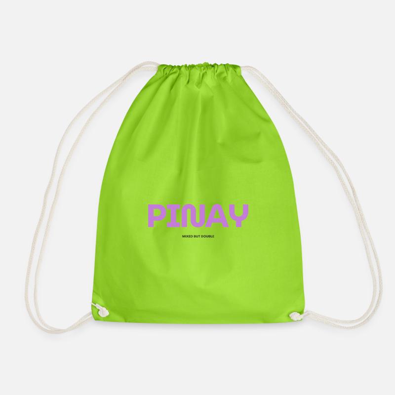 Mixed but Double – Proud Pinay Design - Turnbeutel - Neongrün