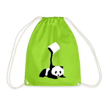 Baby Panda - Turnbeutel - Neongrün - Vorne