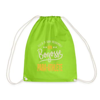 para athlète bogosse cadeau sport handicapé - Sac de sport léger - vert néon - Devant