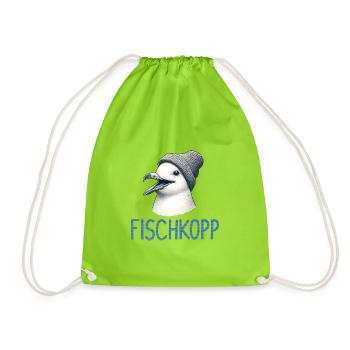 Moin Seagull Bird Fischkopp Hamburg Bonnet - Sac de sport léger - vert néon - Devant
