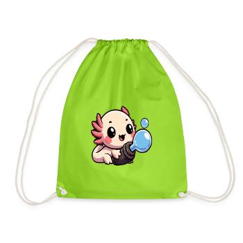 Bubble Buddy Hatchling - Drawstring Bag - neon green - Front