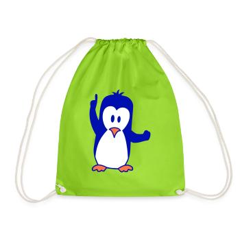 Mignon pingouin antarctique pôle sud zoo animal oiseau cool - Sac de sport léger - vert néon - Devant