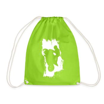Wheeli Rider Blanc - Sac de sport léger - vert néon - Devant