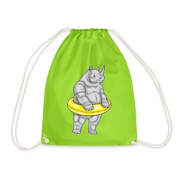 Été de la nage dans le ring de natation Rhino - Sac de sport léger - vert néon - Devant