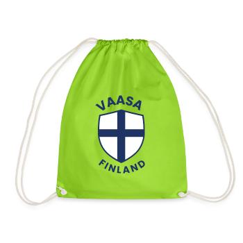 Bouclier finlandais de Vaasa Cimier nordique - Sac de sport léger - vert néon - Devant