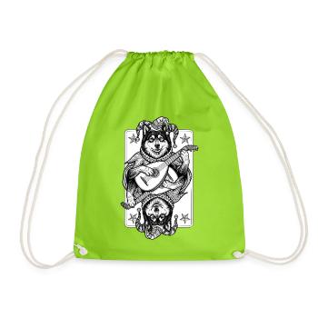 Eurasier | Jester | Maps - Drawstring Bag - neon green - Front