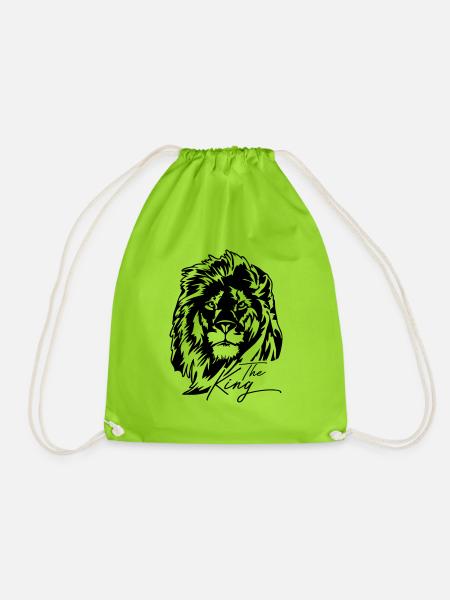 Le Lion - Le Roi Lion Head Wilsigns Africa - Sac de sport léger - vert néon