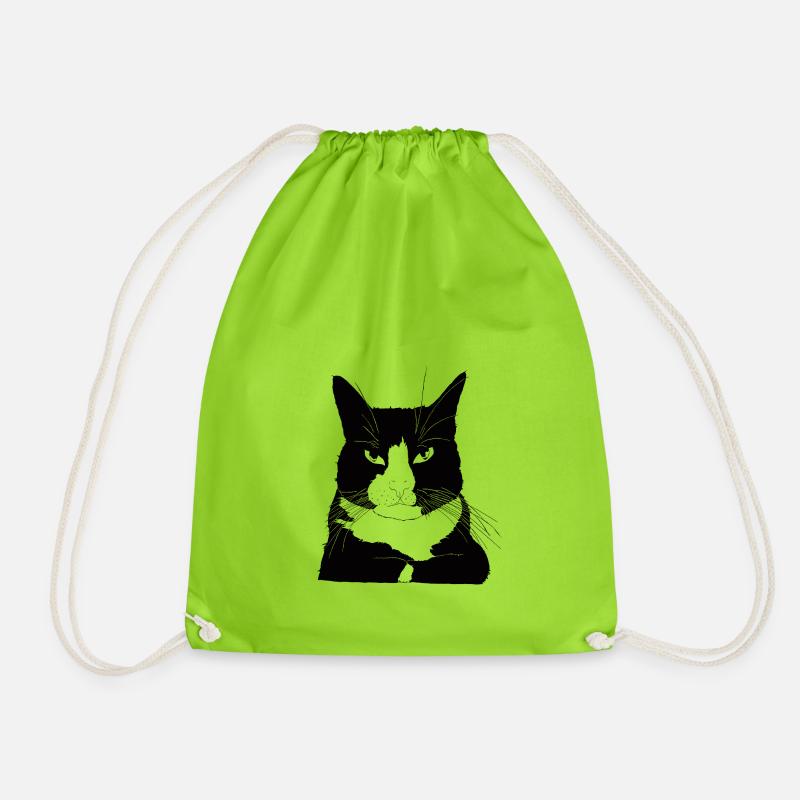 Chat autoritaire - Sac de sport léger - vert néon