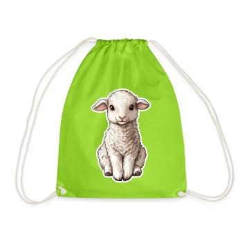 Mouton - Sac de sport léger - vert néon - Devant