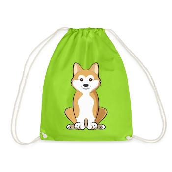 Akita Inu Chien Maman Fière Japonaise Akita Lover - Sac de sport léger - vert néon - Devant
