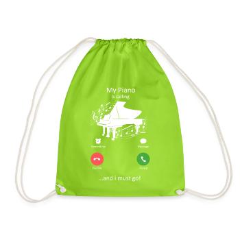 Ma routine de piano : Liste de Musique Parfaite - Sac de sport léger - vert néon - Devant