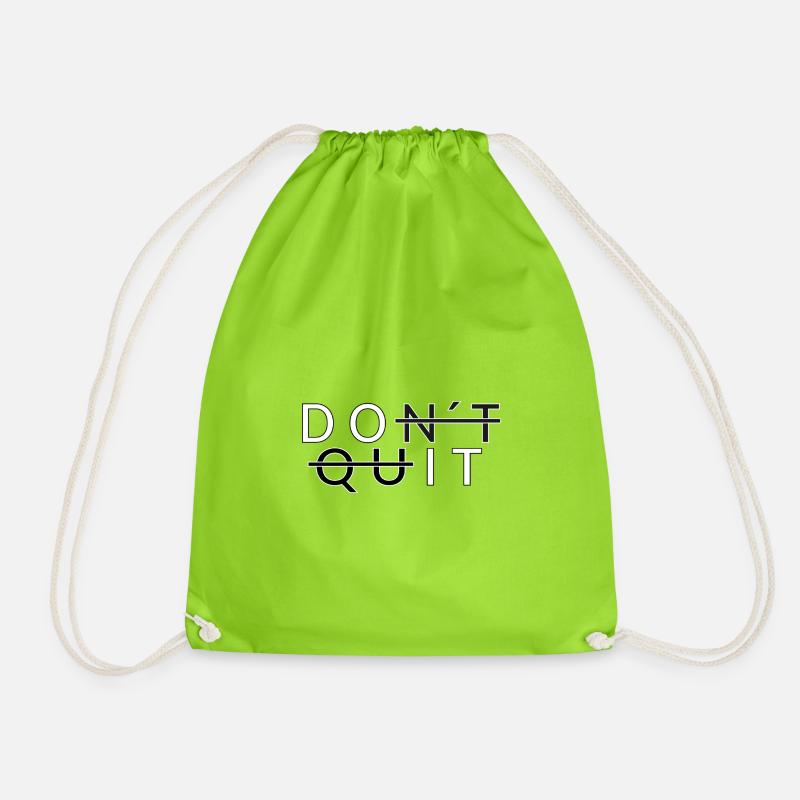 Don ́t Quit _Do It - Drawstring Bag - neon green