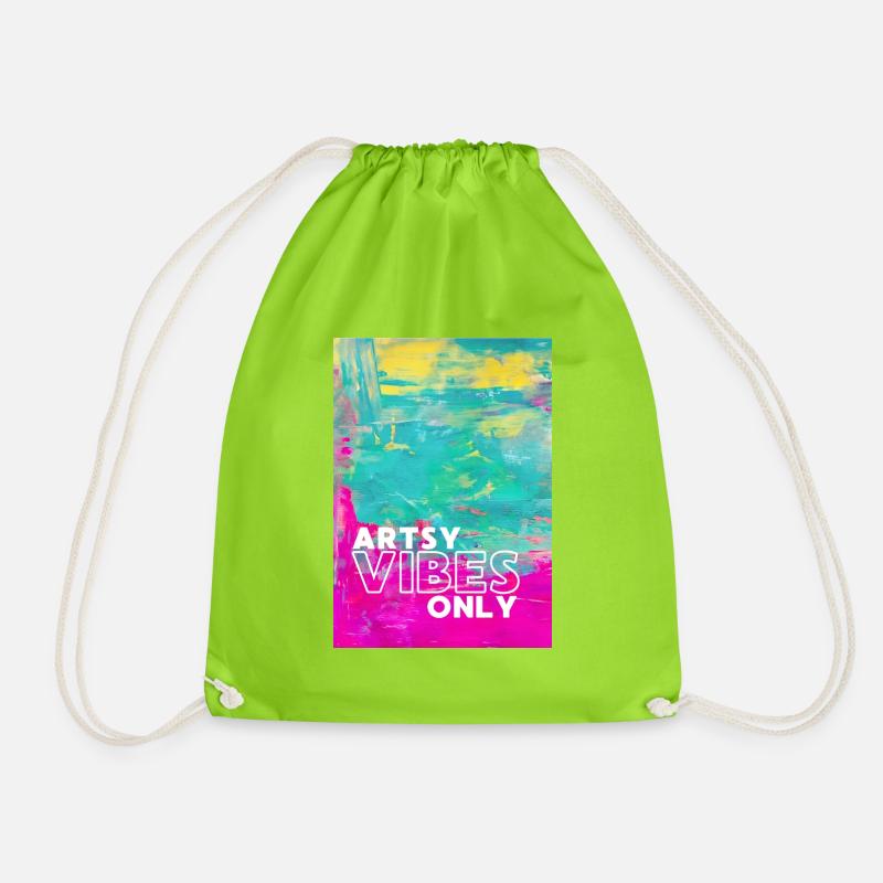 Artsy Vibes Only - Turnbeutel - Neongrün