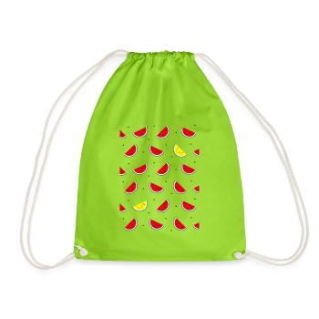 Wassermelone - Turnbeutel - Neongrün - Vorne