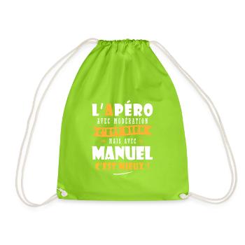 Manuel Apero T shirt Humour personnalisé manuel - Sac de sport léger - vert néon - Devant
