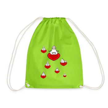 Moutons de méditation - Sac de sport léger - vert néon - Devant
